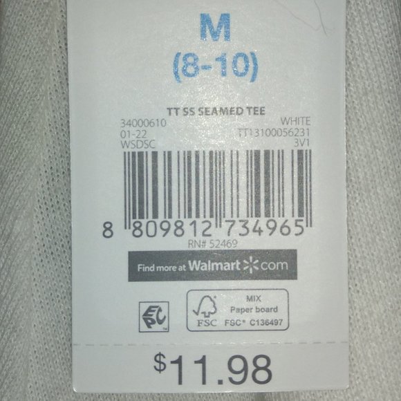 Time and Tru Short Sleeved M Seamed Tee - Picture 5 of 7